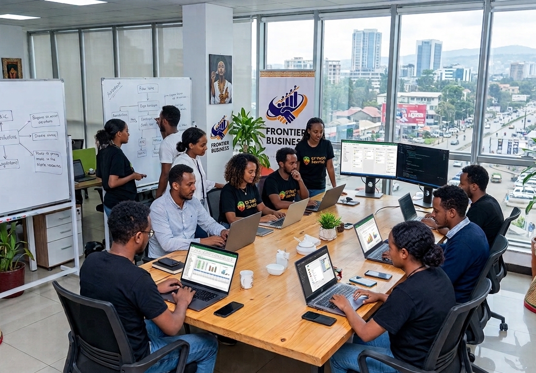 Team collaborating around a table